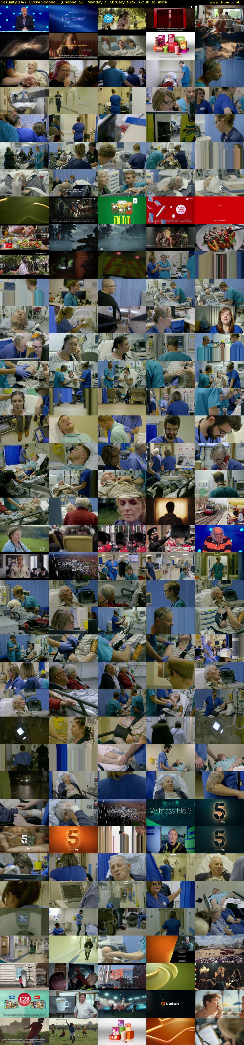 Casualty 24/7: Every Second... (Channel 5) Monday 7 February 2022 22:00 - 23:05