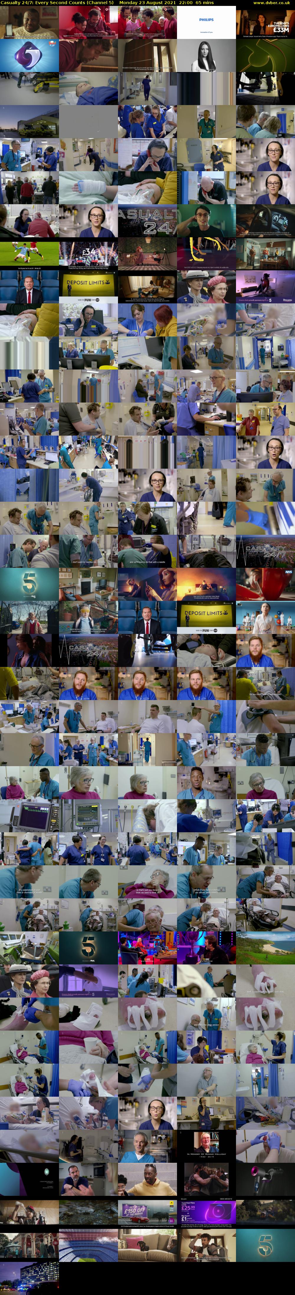 Casualty 24/7: Every Second Counts (Channel 5) Monday 23 August 2021 22:00 - 23:05