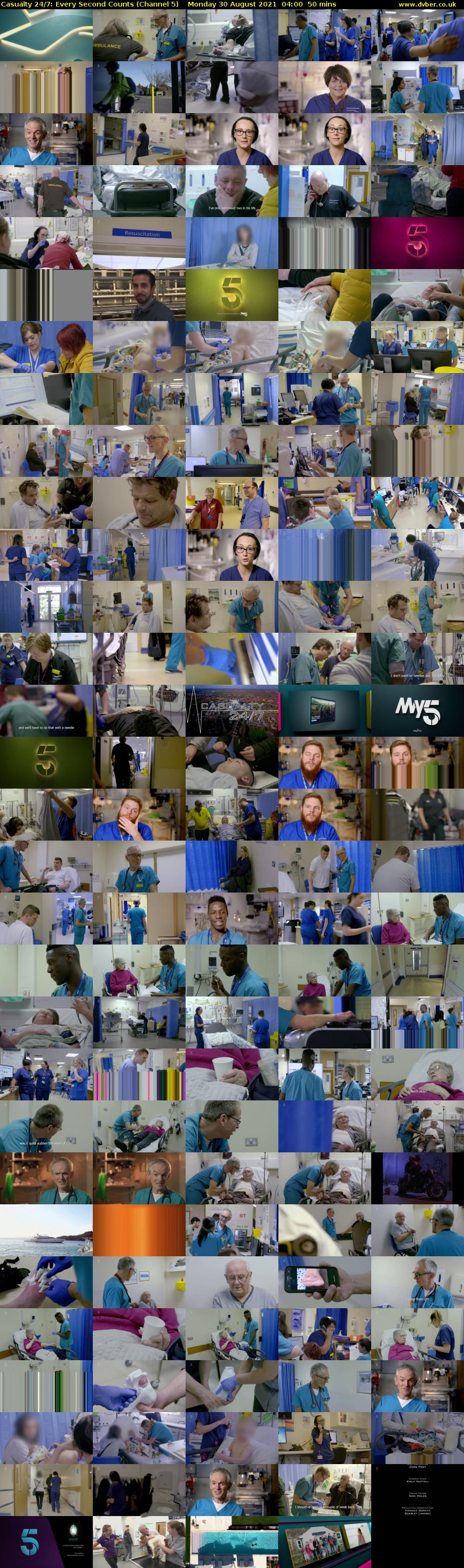 Casualty 24/7: Every Second Counts (Channel 5) Monday 30 August 2021 04:00 - 04:50
