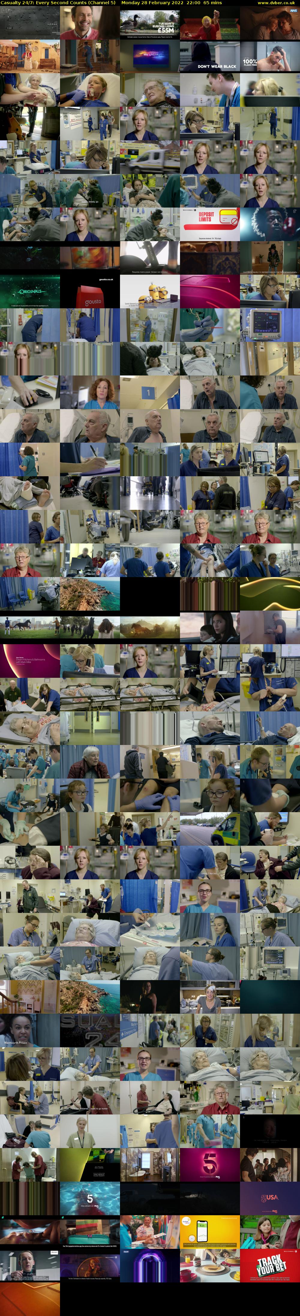 Casualty 24/7: Every Second Counts (Channel 5) Monday 28 February 2022 22:00 - 23:05