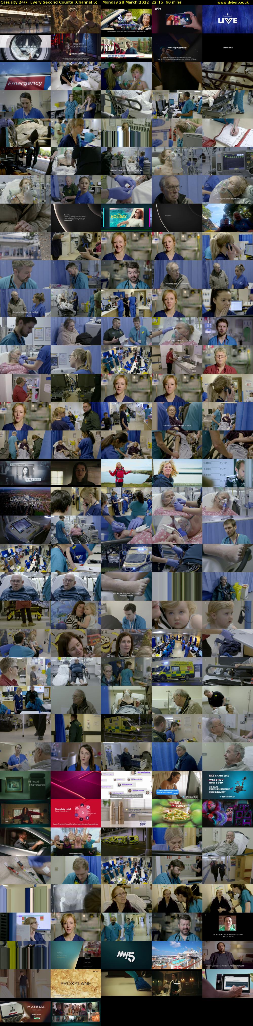 Casualty 24/7: Every Second Counts (Channel 5) Monday 28 March 2022 22:15 - 23:15