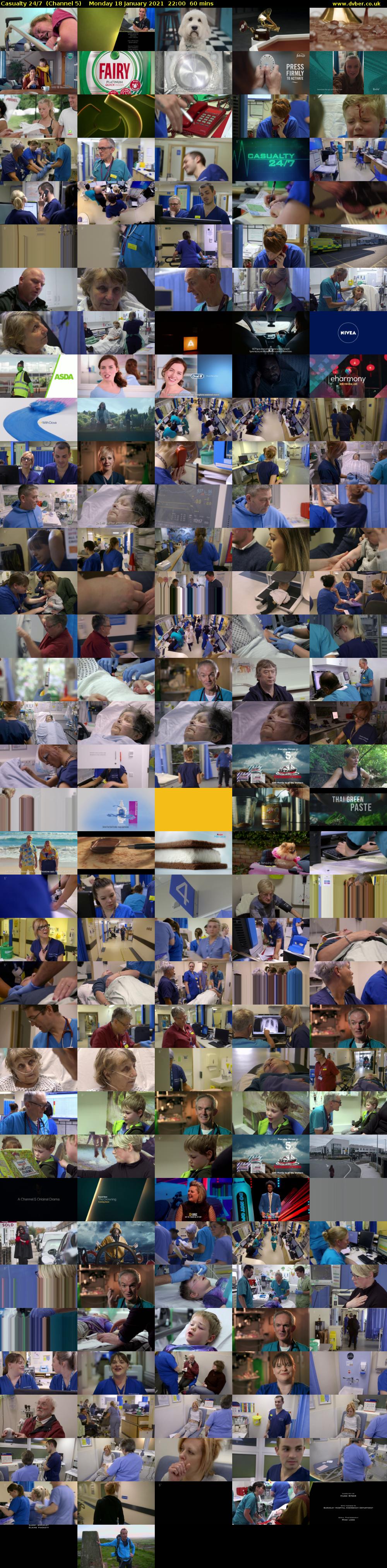 Casualty 24/7  (Channel 5) Monday 18 January 2021 22:00 - 23:00