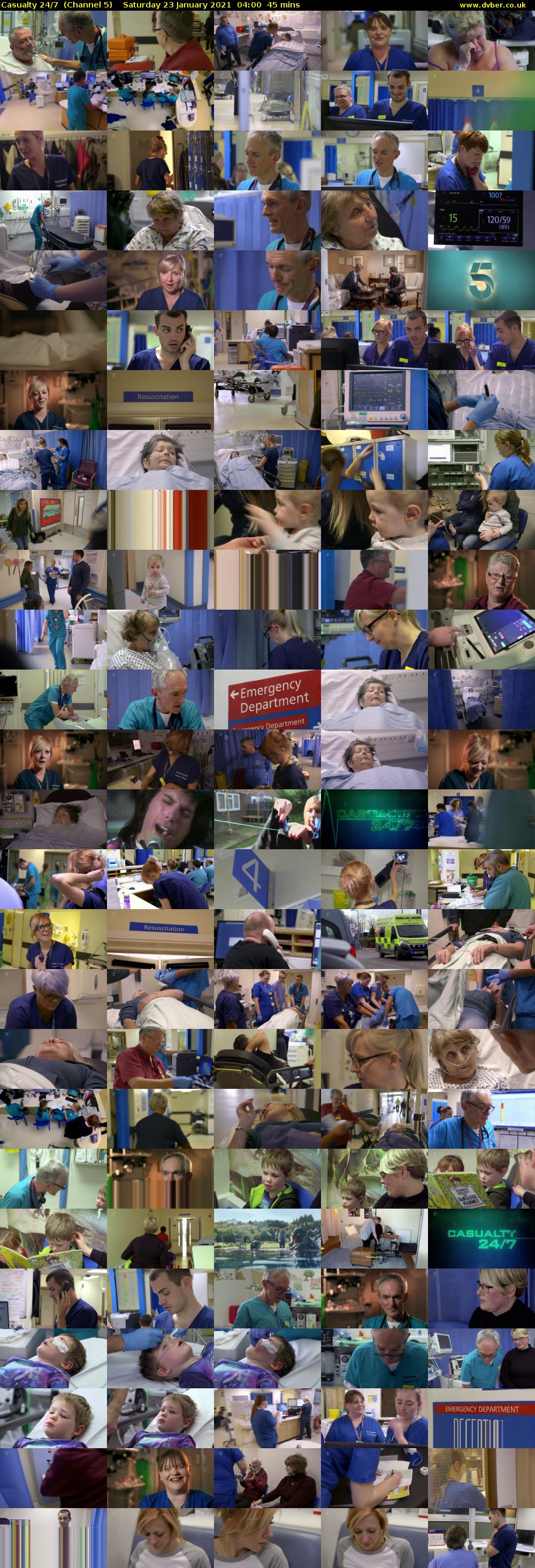 Casualty 24/7  (Channel 5) Saturday 23 January 2021 04:00 - 04:45