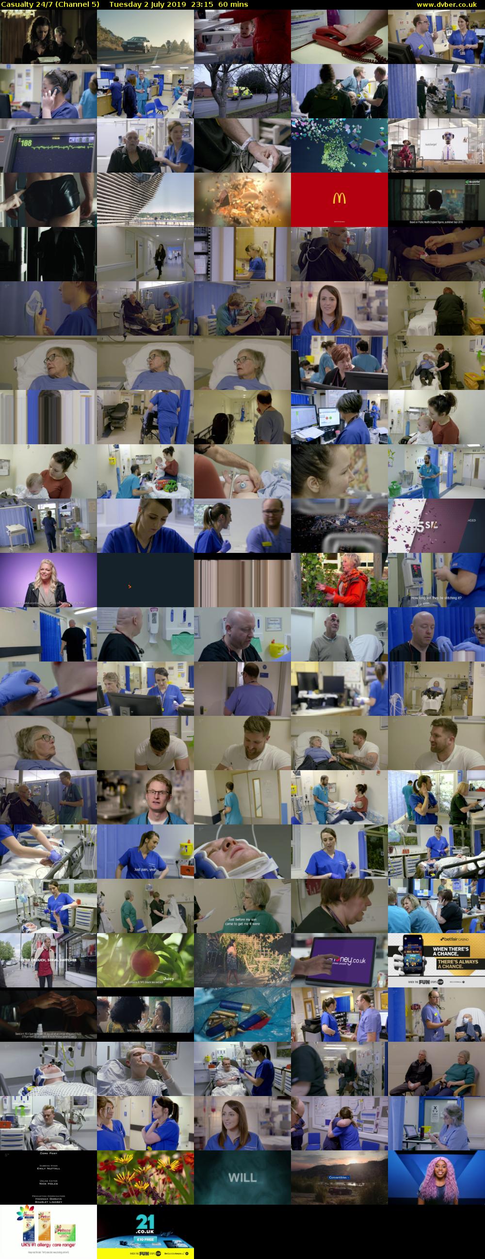 Casualty 24/7 (Channel 5) Tuesday 2 July 2019 23:15 - 00:15