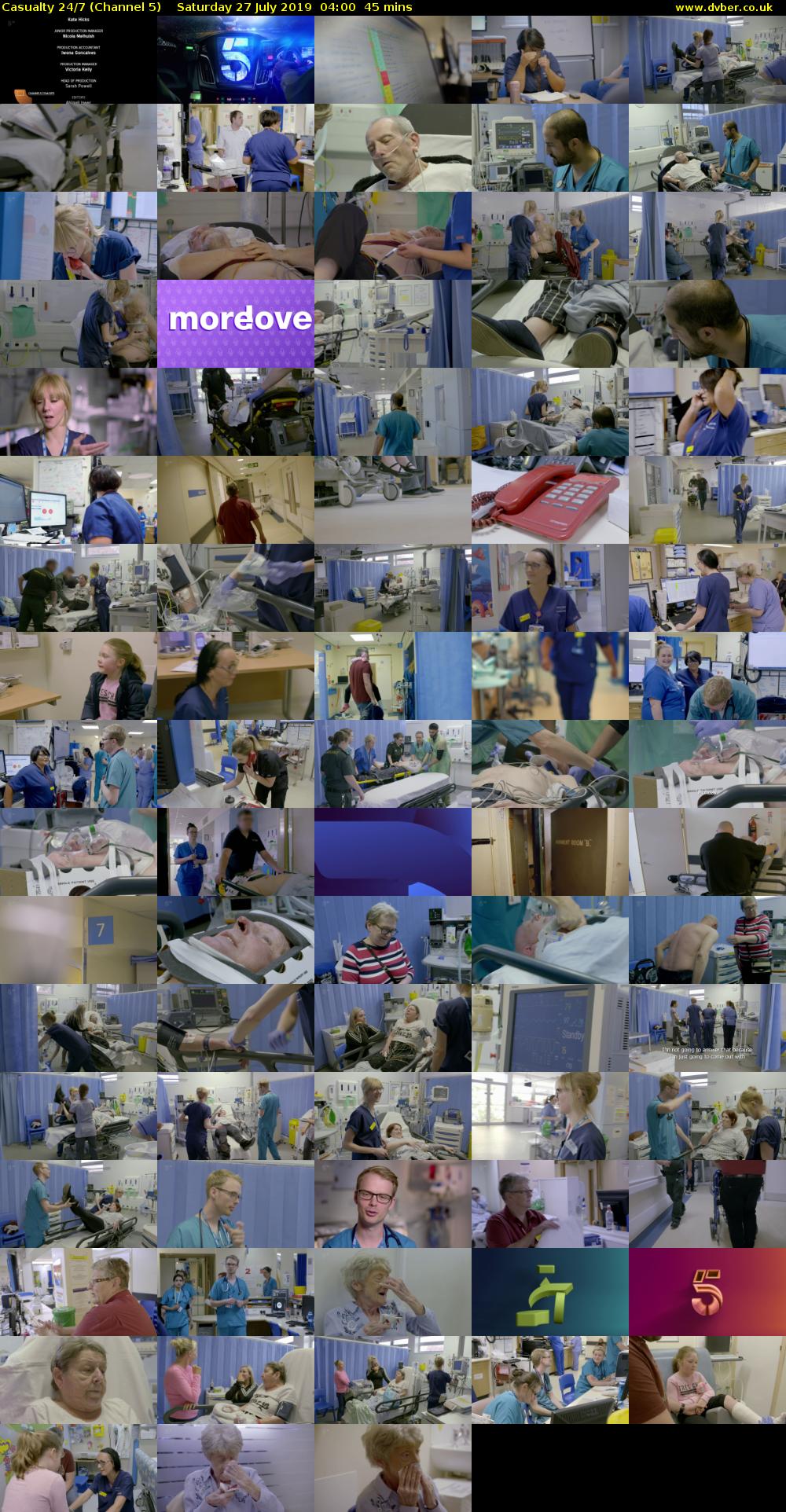 Casualty 24/7 (Channel 5) Saturday 27 July 2019 04:00 - 04:45
