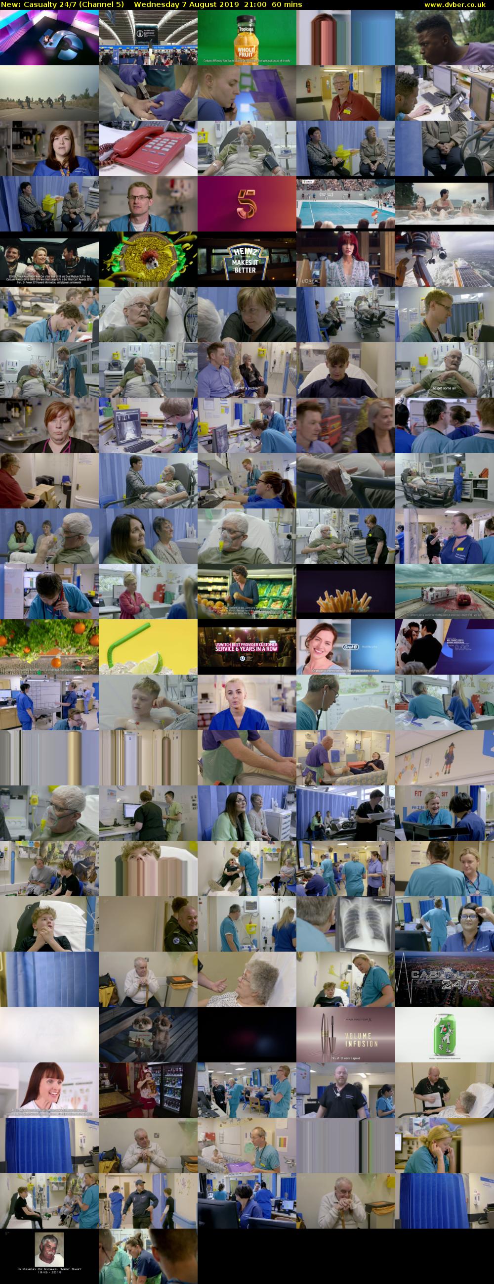 Casualty 24/7 (Channel 5) Wednesday 7 August 2019 21:00 - 22:00