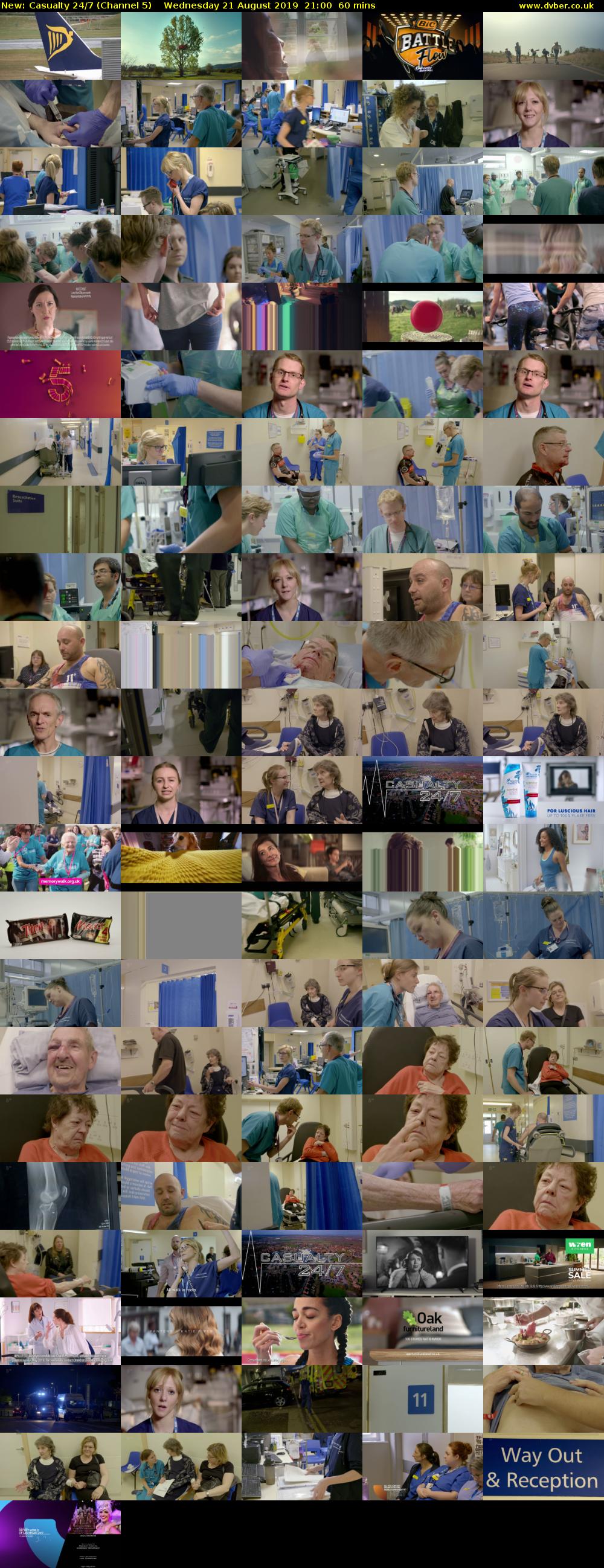 Casualty 24/7 (Channel 5) Wednesday 21 August 2019 21:00 - 22:00