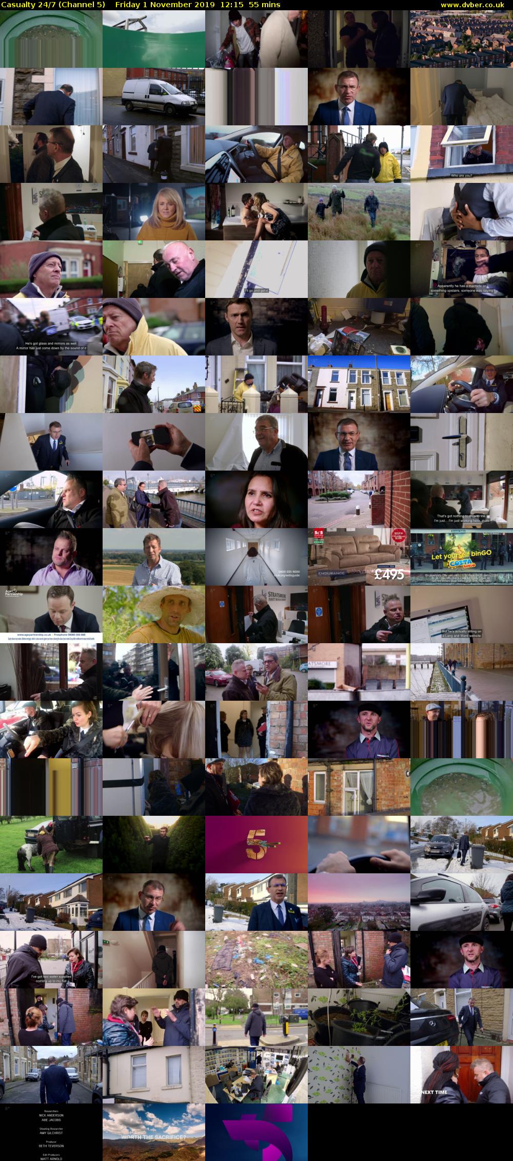 Casualty 24/7 (Channel 5) Friday 1 November 2019 12:15 - 13:10