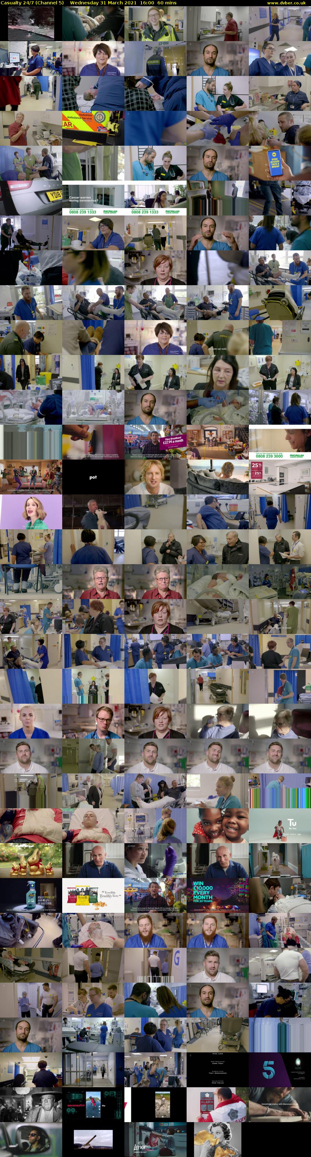 Casualty 24/7 (Channel 5) Wednesday 31 March 2021 16:00 - 17:00
