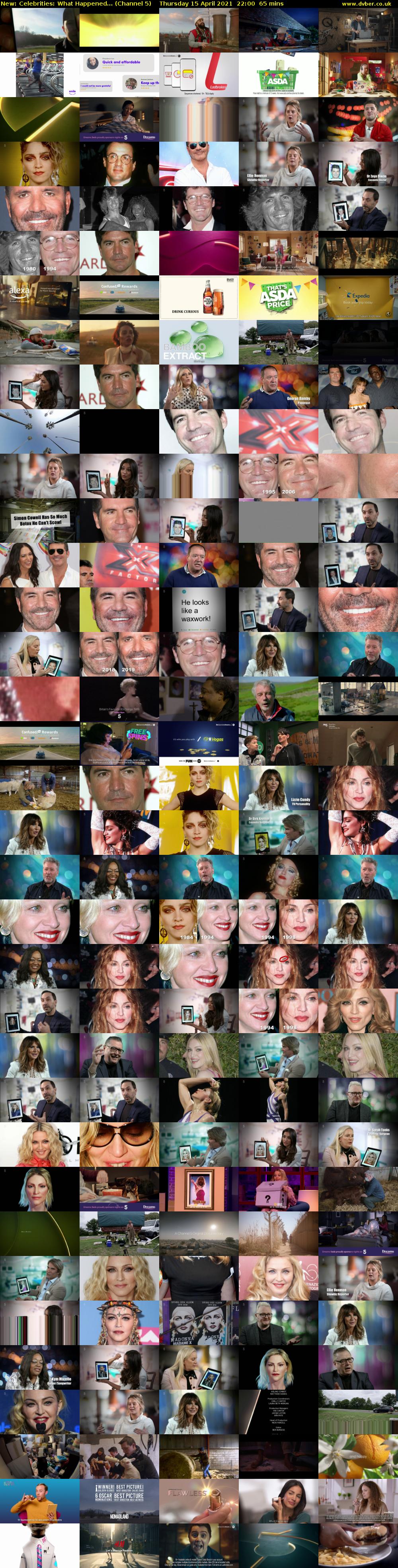 Celebrities: What Happened... (Channel 5) Thursday 15 April 2021 22:00 - 23:05