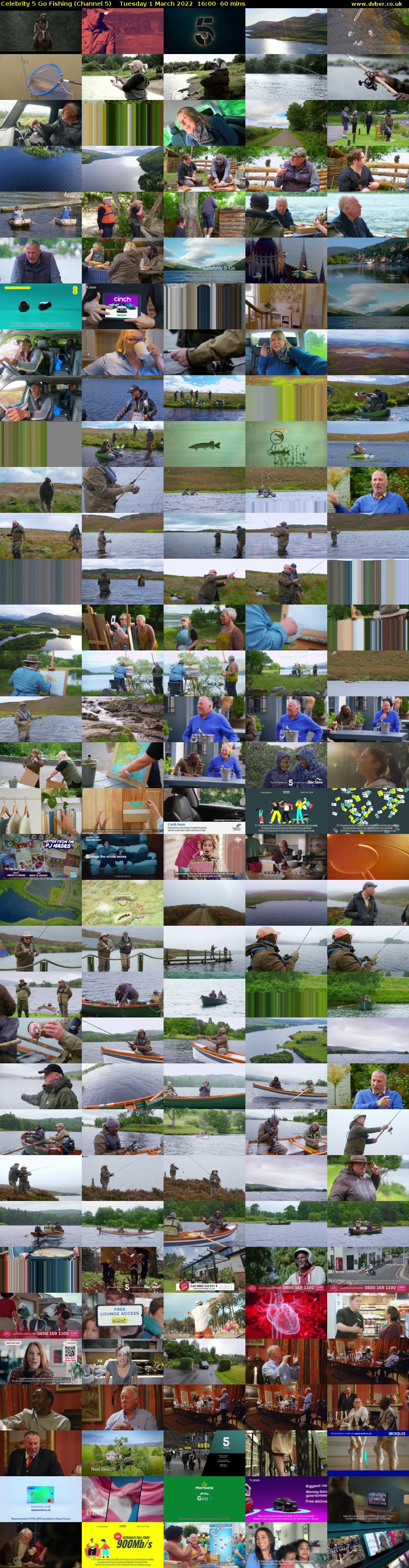 Celebrity 5 Go Fishing (Channel 5) Tuesday 1 March 2022 16:00 - 17:00