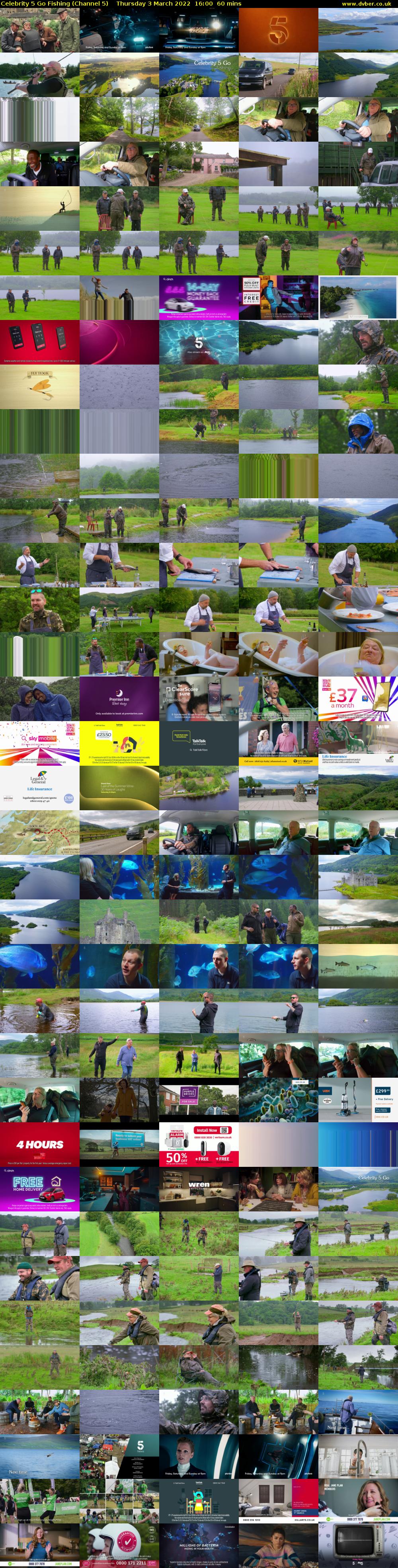 Celebrity 5 Go Fishing (Channel 5) Thursday 3 March 2022 16:00 - 17:00
