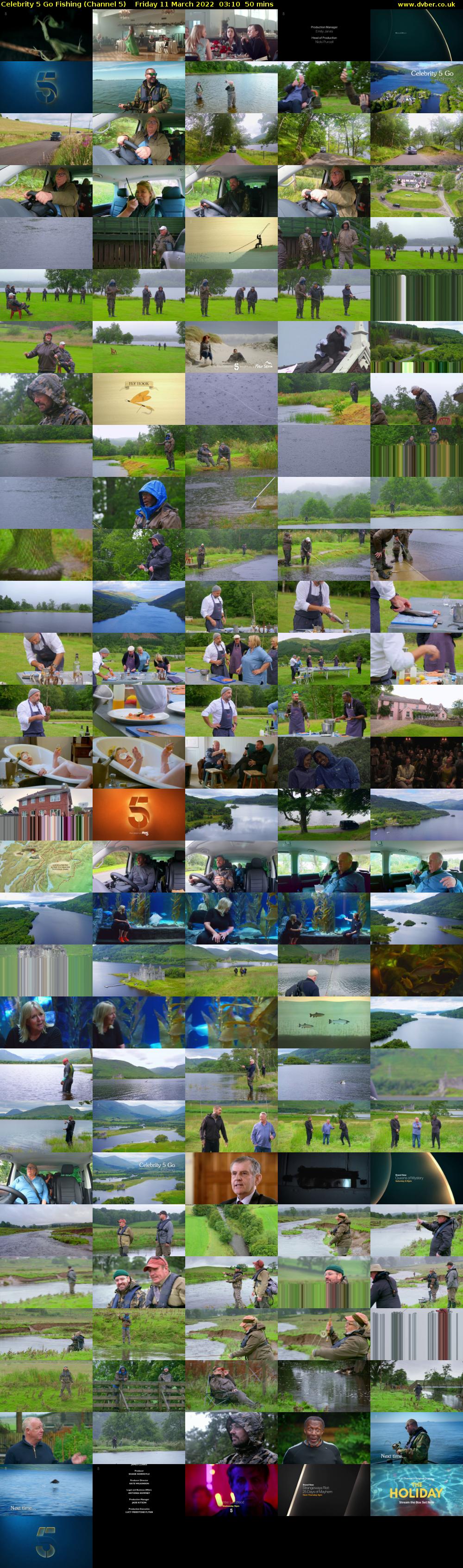 Celebrity 5 Go Fishing (Channel 5) Friday 11 March 2022 03:10 - 04:00