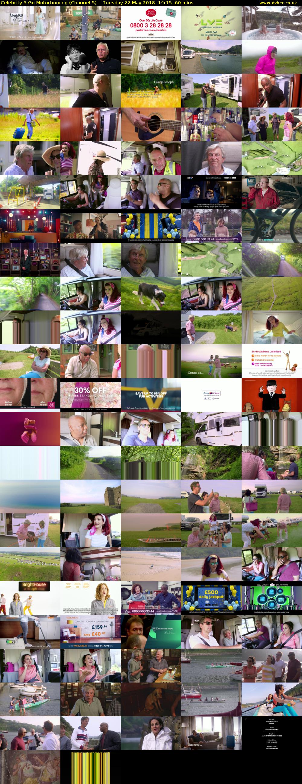 Celebrity 5 Go Motorhoming (Channel 5) Tuesday 22 May 2018 14:15 - 15:15