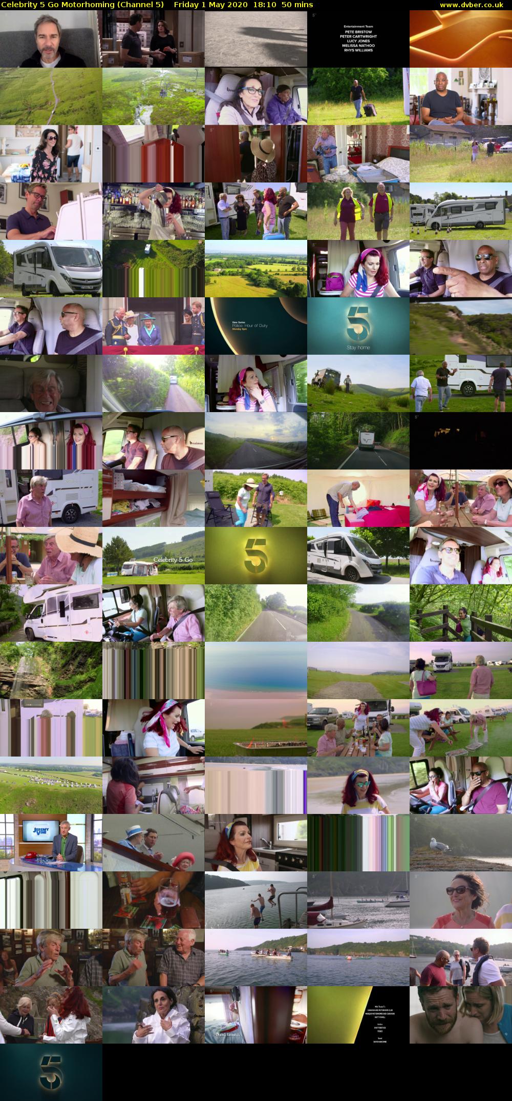 Celebrity 5 Go Motorhoming (Channel 5) Friday 1 May 2020 18:10 - 19:00