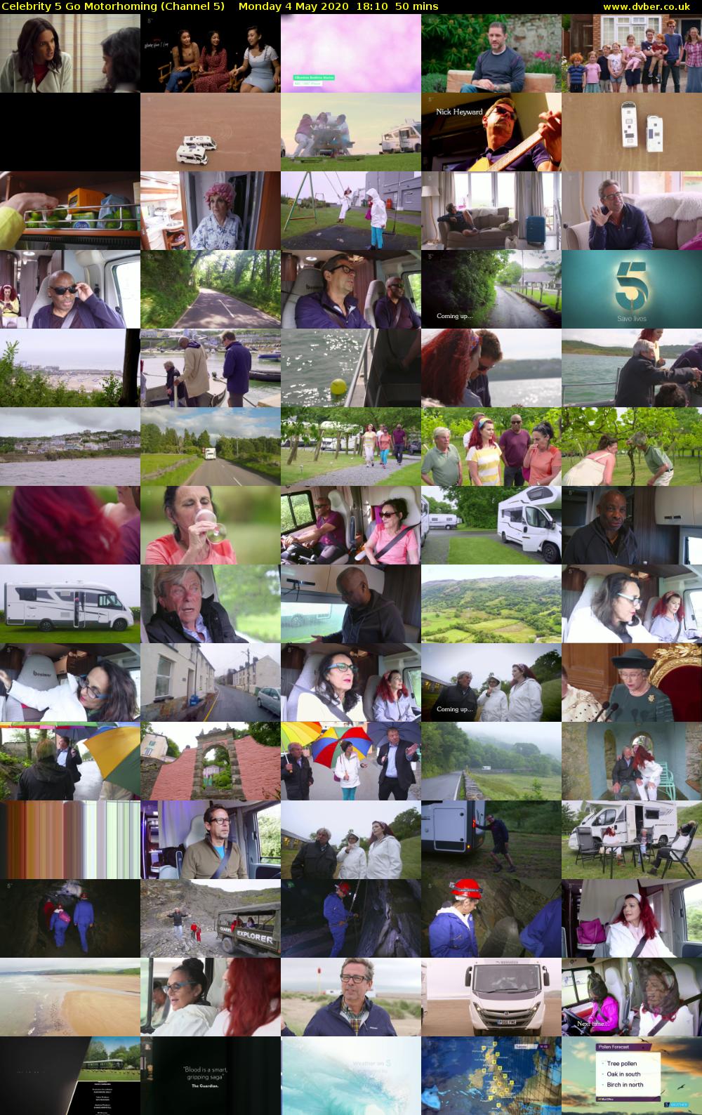 Celebrity 5 Go Motorhoming (Channel 5) Monday 4 May 2020 18:10 - 19:00