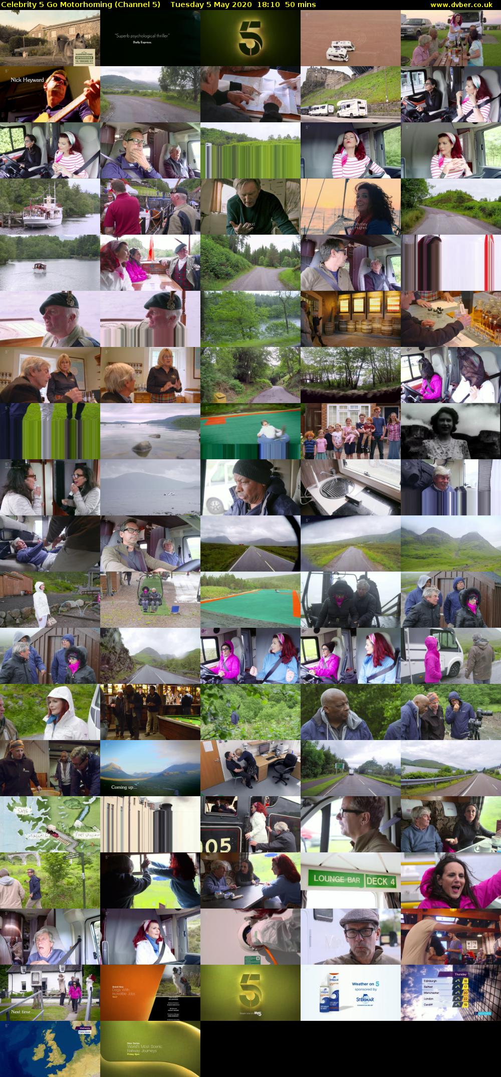 Celebrity 5 Go Motorhoming (Channel 5) Tuesday 5 May 2020 18:10 - 19:00