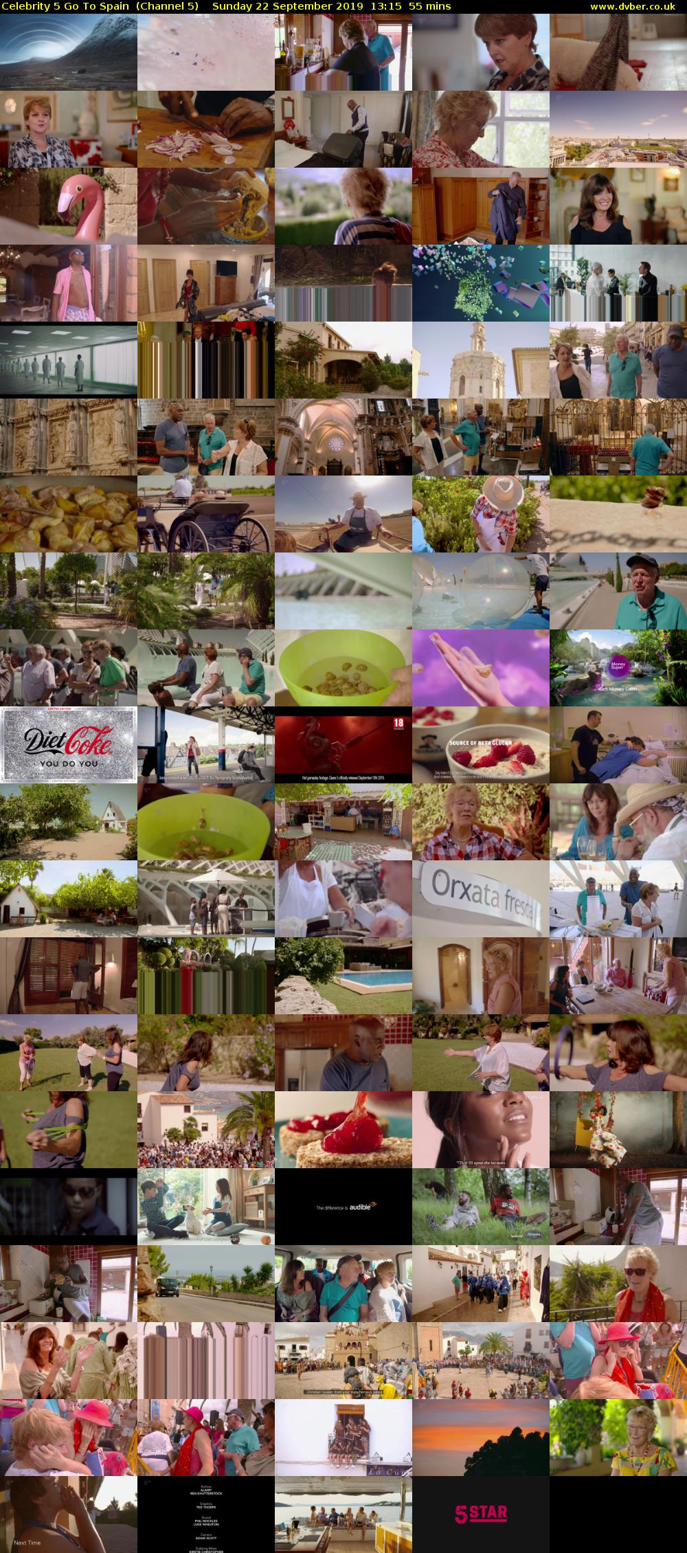 Celebrity 5 Go To Spain  (Channel 5) Sunday 22 September 2019 13:15 - 14:10