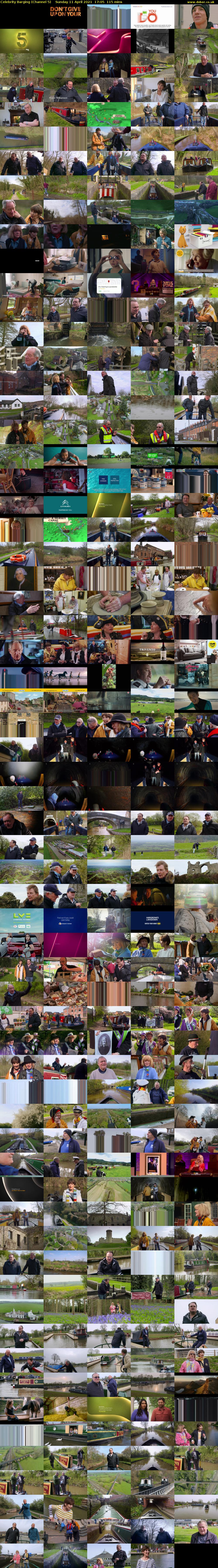 Celebrity Barging (Channel 5) Sunday 11 April 2021 17:05 - 19:00