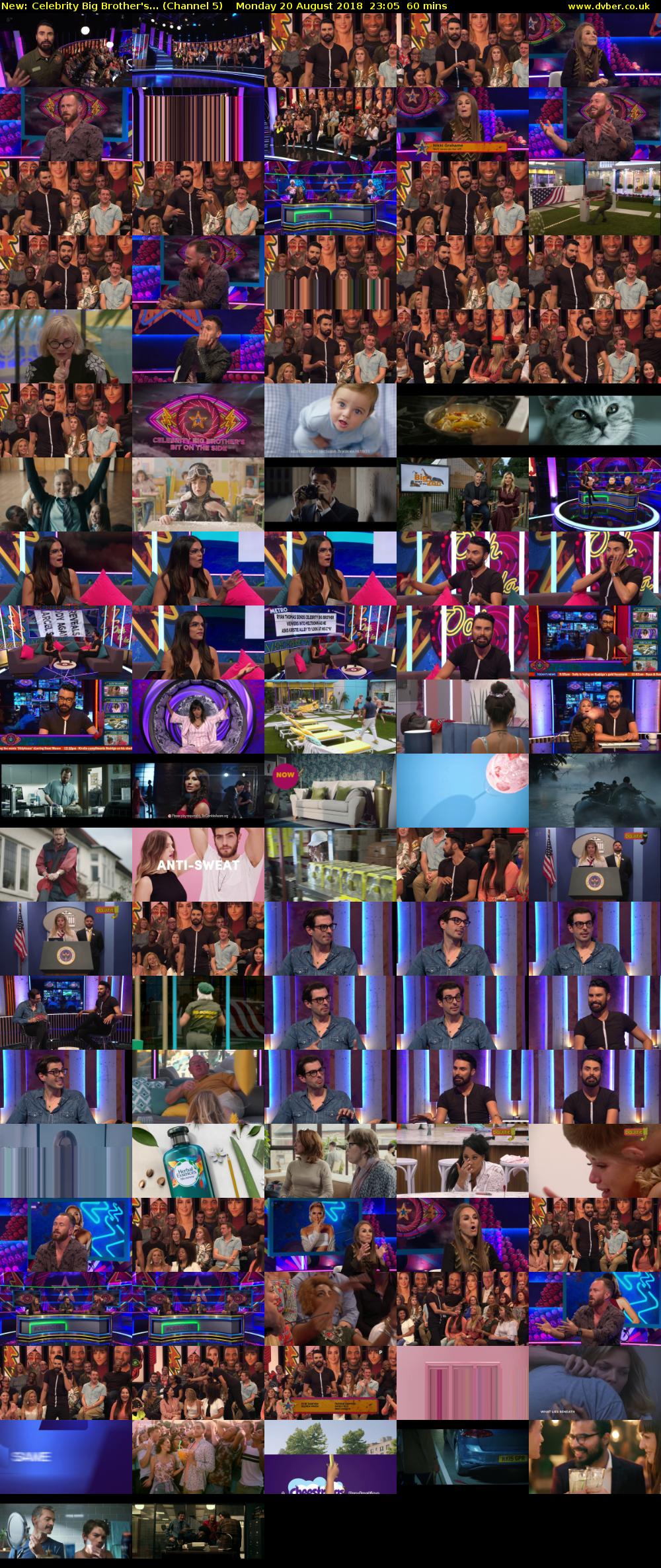 Celebrity Big Brother's... (Channel 5) Monday 20 August 2018 23:05 - 00:05