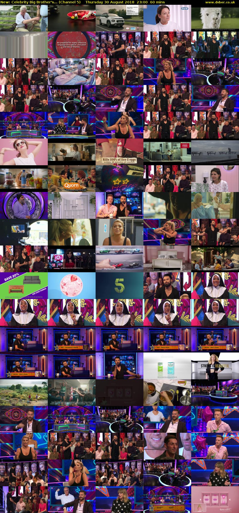 Celebrity Big Brother's... (Channel 5) Thursday 30 August 2018 23:00 - 00:00