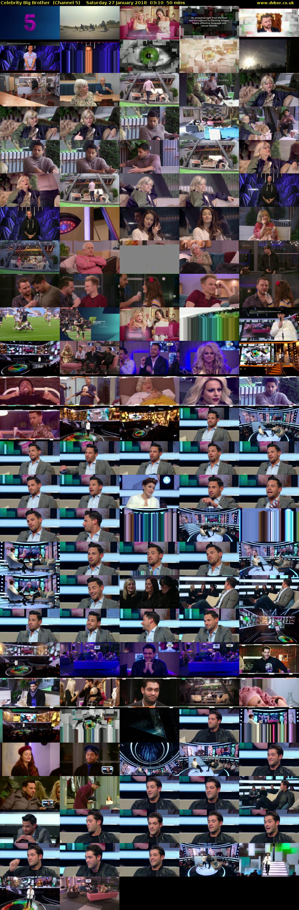 Celebrity Big Brother  (Channel 5) Saturday 27 January 2018 03:10 - 04:00