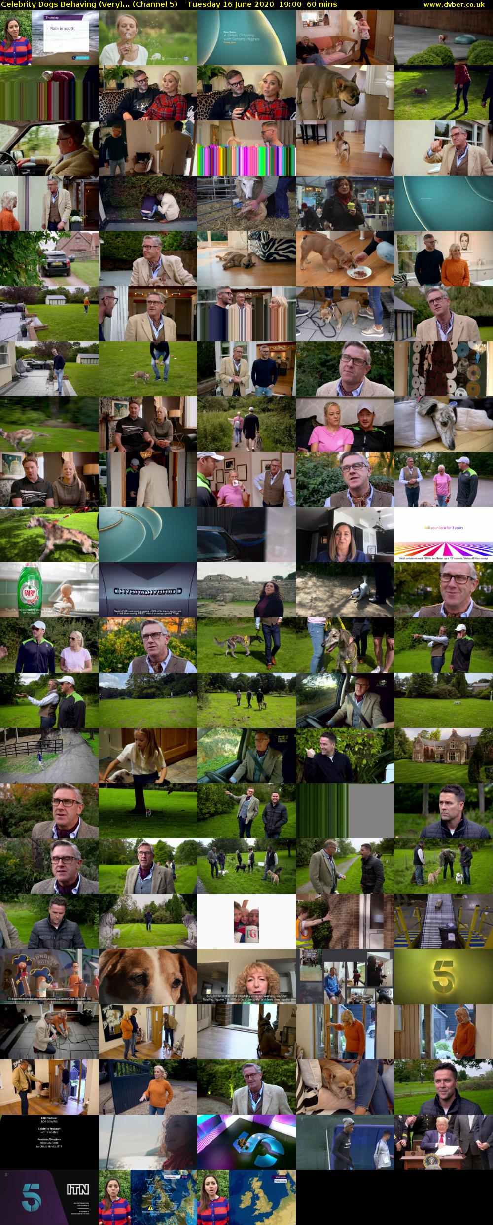 Celebrity Dogs Behaving (Very)... (Channel 5) Tuesday 16 June 2020 19:00 - 20:00