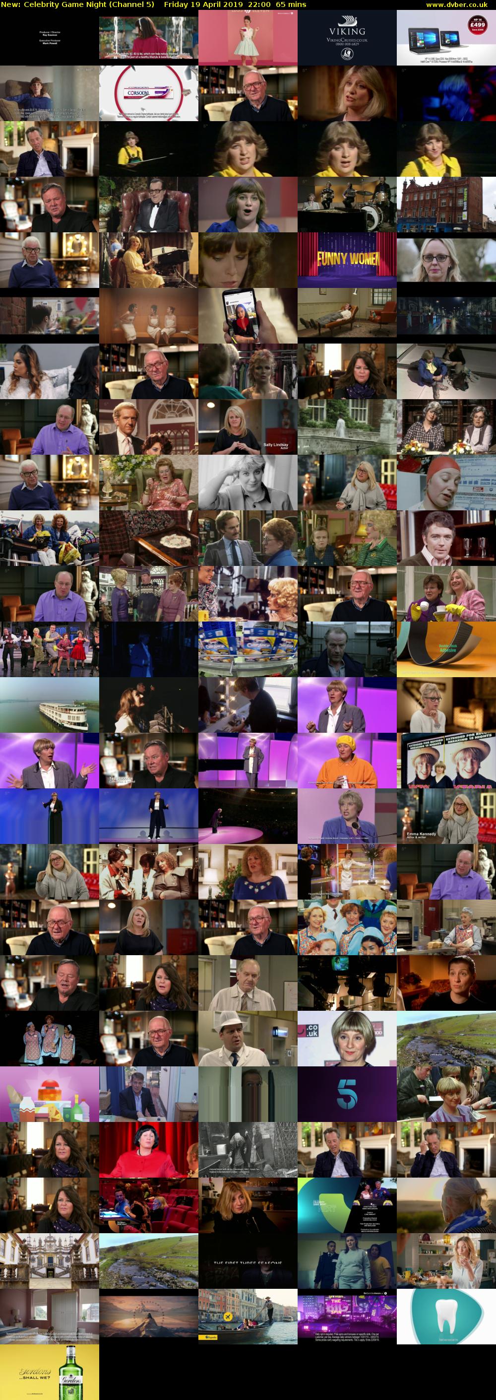 Celebrity Game Night (Channel 5) Friday 19 April 2019 22:00 - 23:05