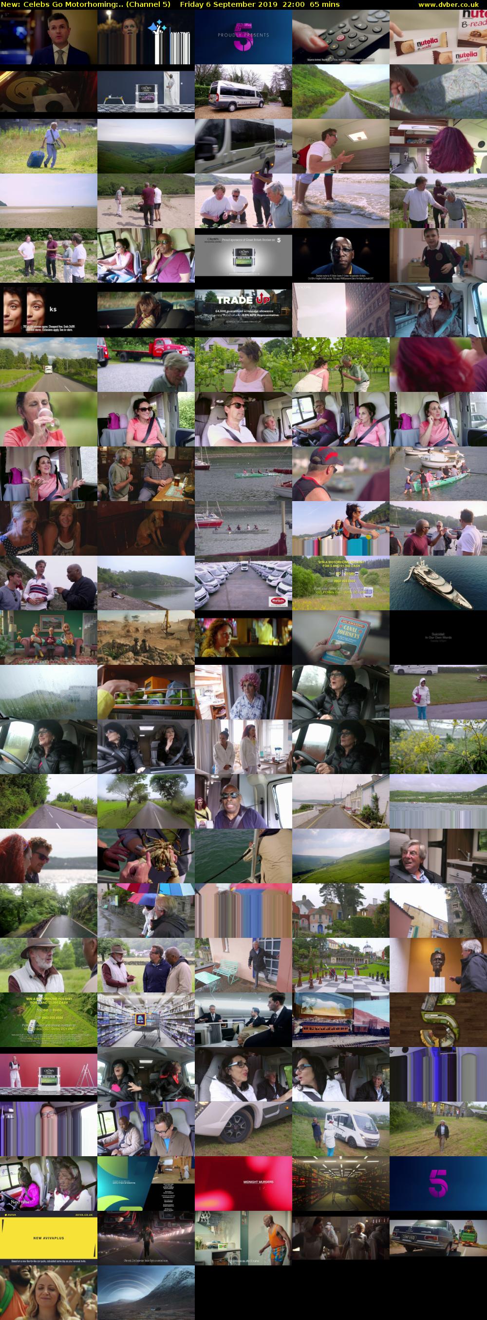 Celebs Go Motorhoming:.. (Channel 5) Friday 6 September 2019 22:00 - 23:05