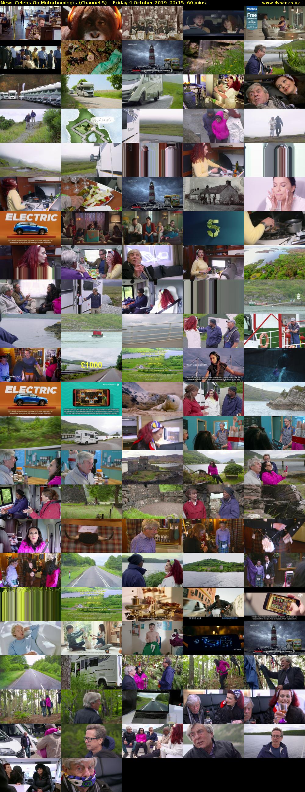 Celebs Go Motorhoming:.. (Channel 5) Friday 4 October 2019 22:15 - 23:15