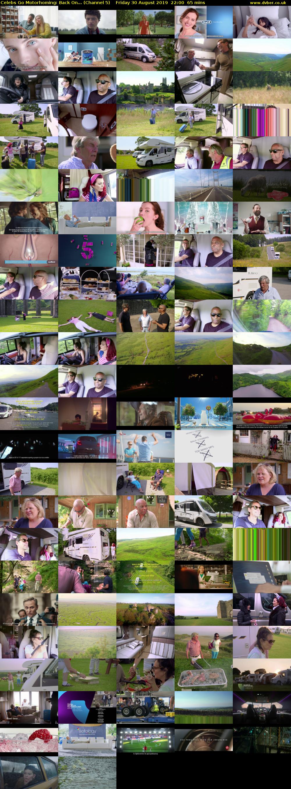 Celebs Go Motorhoming: Back On... (Channel 5) Friday 30 August 2019 22:00 - 23:05