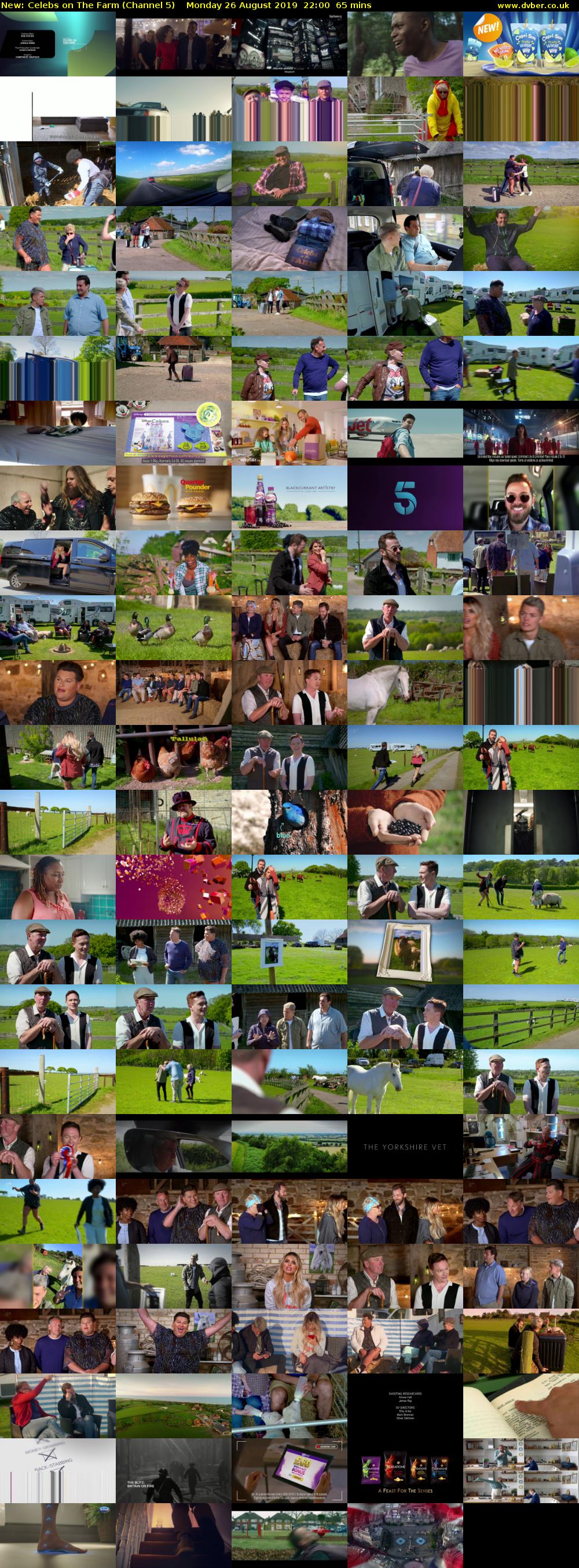 Celebs on The Farm (Channel 5) Monday 26 August 2019 22:00 - 23:05