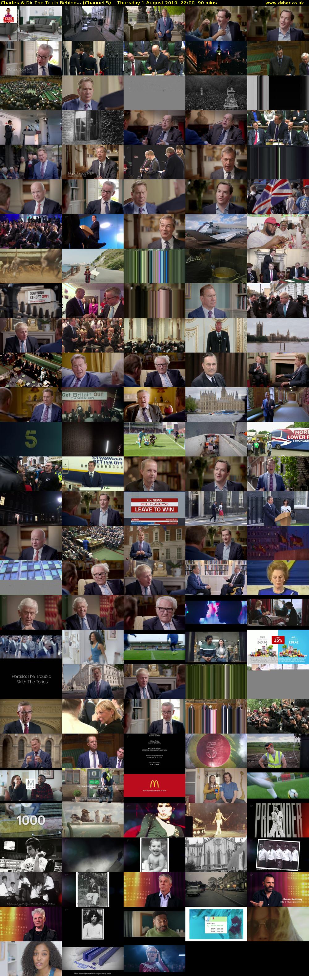 Charles & Di: The Truth Behind... (Channel 5) Thursday 1 August 2019 22:00 - 23:30