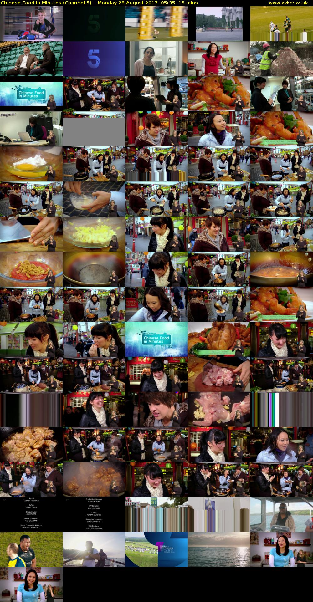 Chinese Food in Minutes (Channel 5) Monday 28 August 2017 05:35 - 05:50
