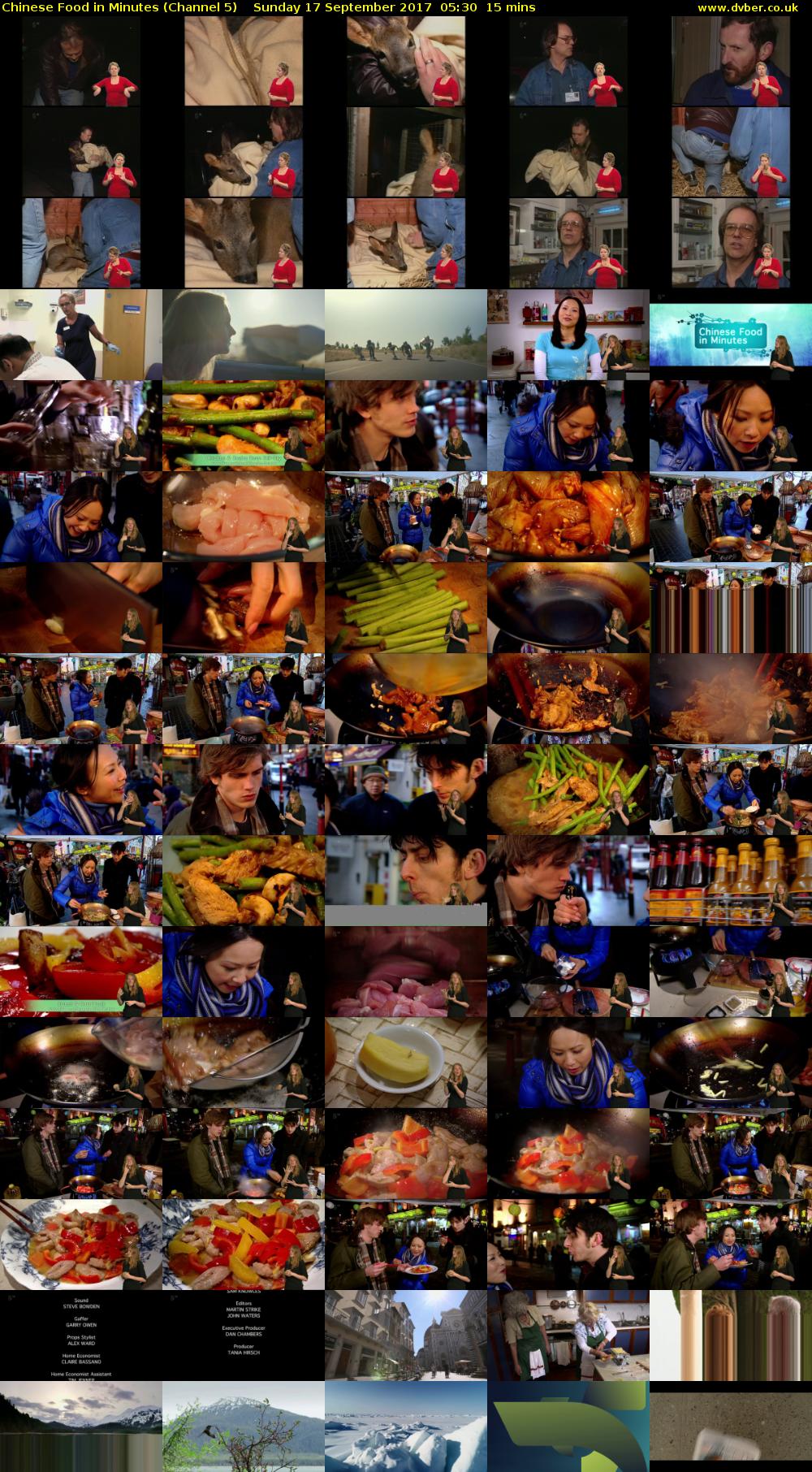 Chinese Food in Minutes (Channel 5) Sunday 17 September 2017 05:30 - 05:45