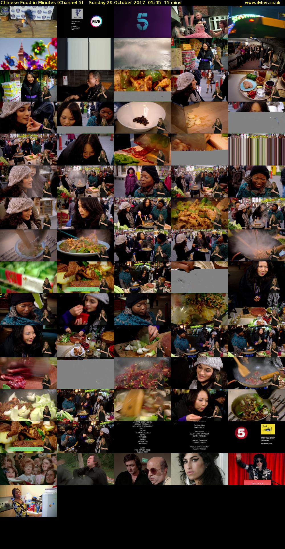 Chinese Food in Minutes (Channel 5) Sunday 29 October 2017 05:45 - 06:00