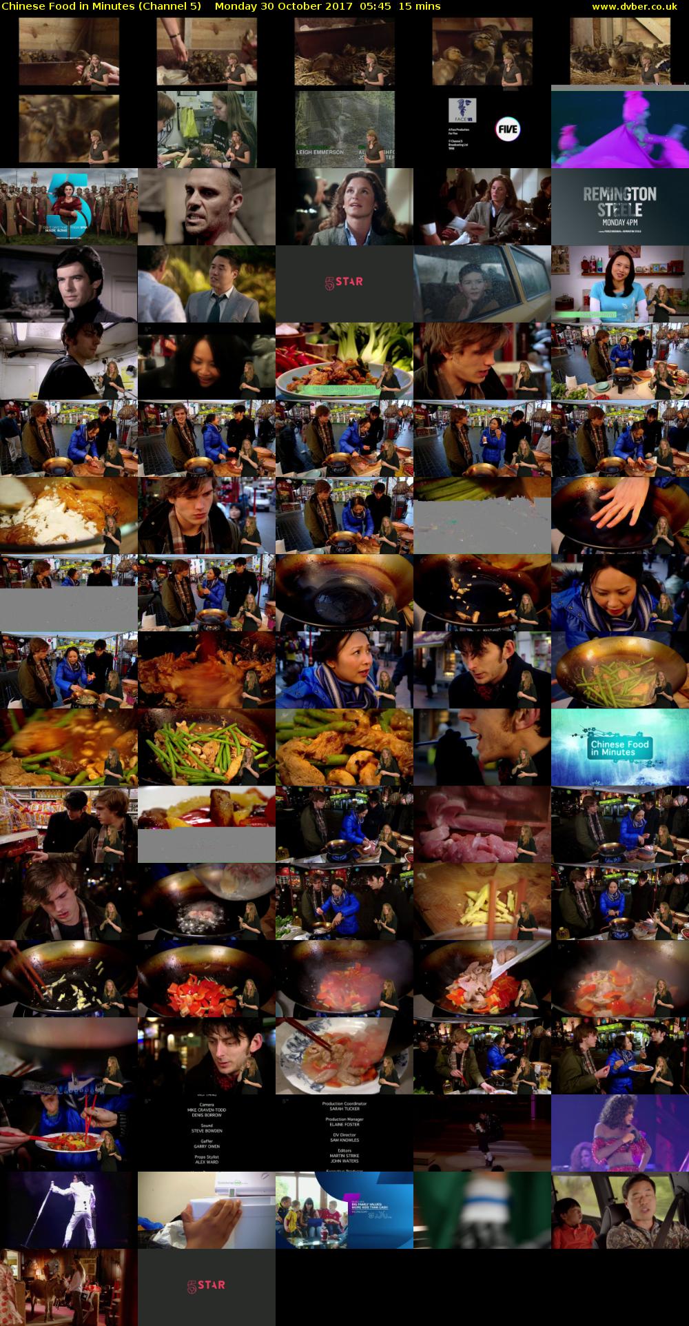 Chinese Food in Minutes (Channel 5) Monday 30 October 2017 05:45 - 06:00