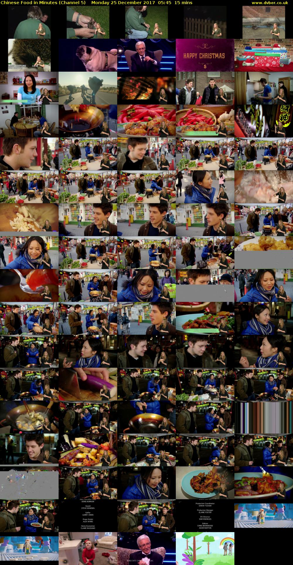 Chinese Food in Minutes (Channel 5) Monday 25 December 2017 05:45 - 06:00