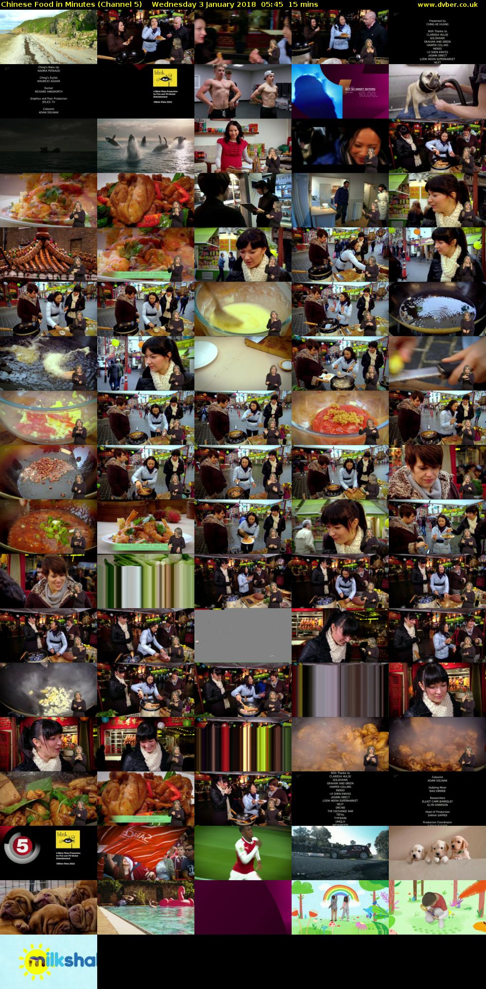Chinese Food in Minutes (Channel 5) Wednesday 3 January 2018 05:45 - 06:00