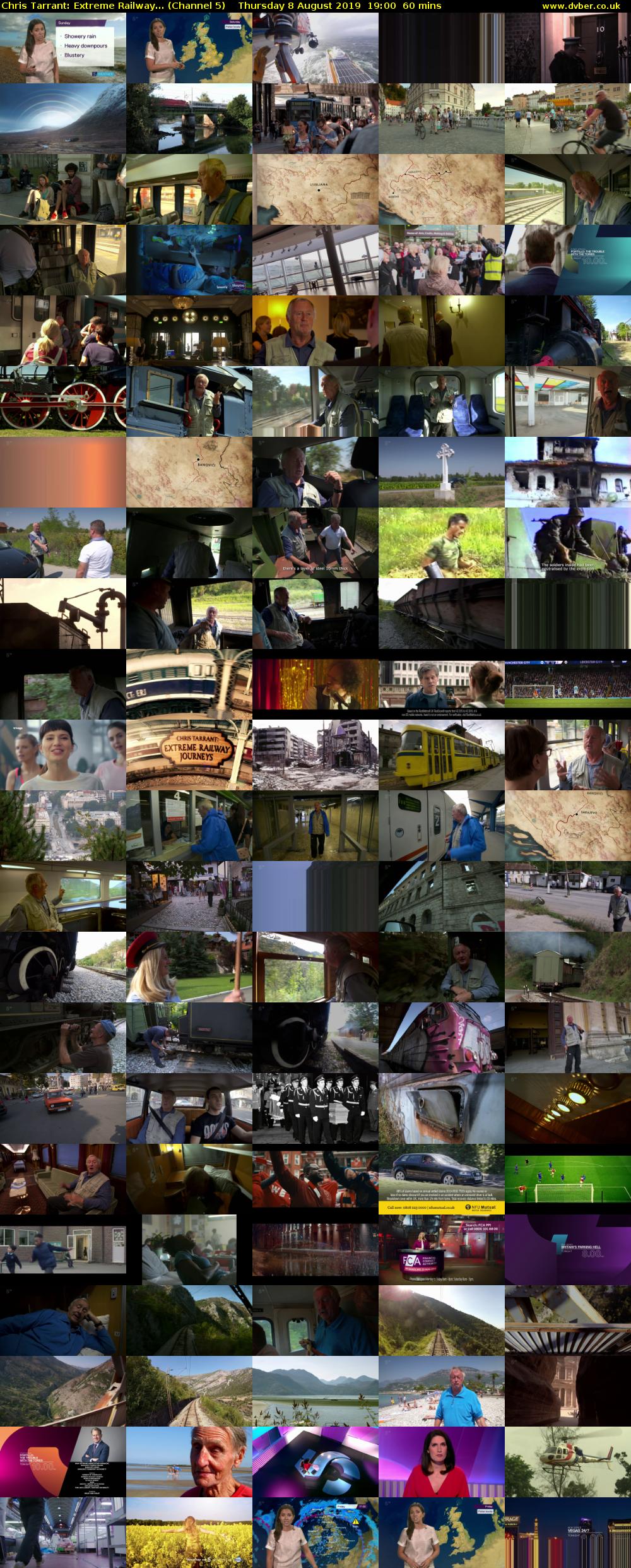 Chris Tarrant: Extreme Railway... (Channel 5) Thursday 8 August 2019 19:00 - 20:00