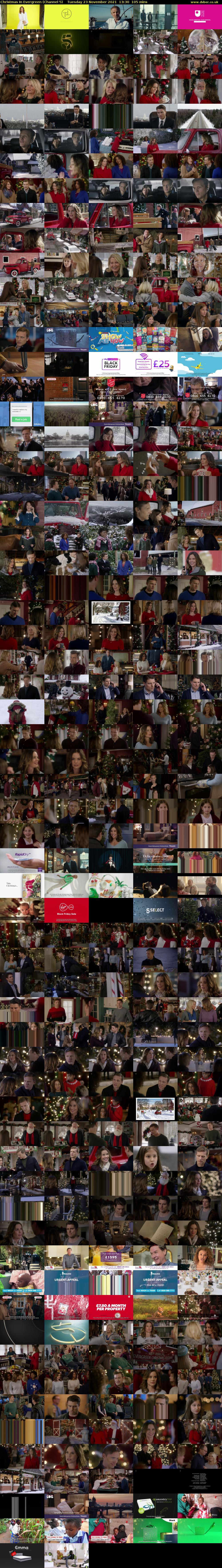 Christmas In Evergreen (Channel 5) Tuesday 23 November 2021 13:30 - 15:15