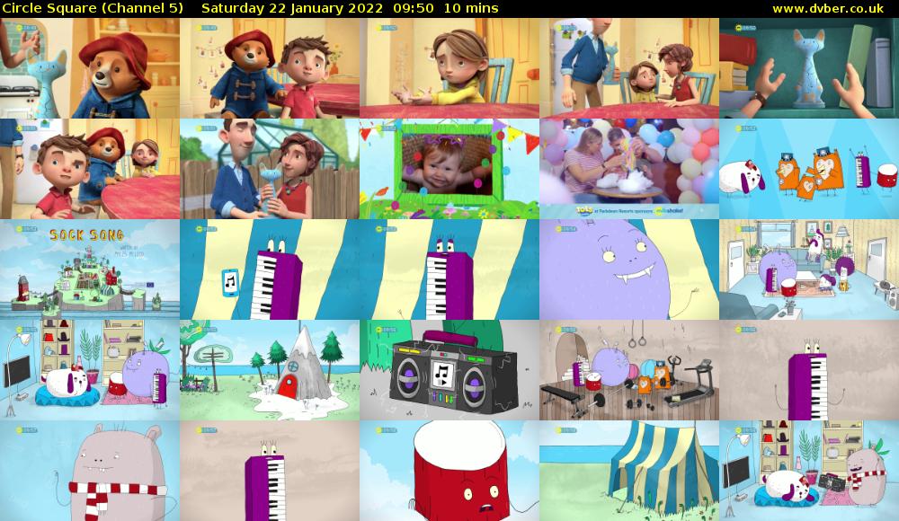 Circle Square (Channel 5) Saturday 22 January 2022 09:50 - 10:00