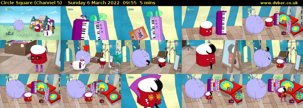 Circle Square (Channel 5) Sunday 6 March 2022 09:55 - 10:00