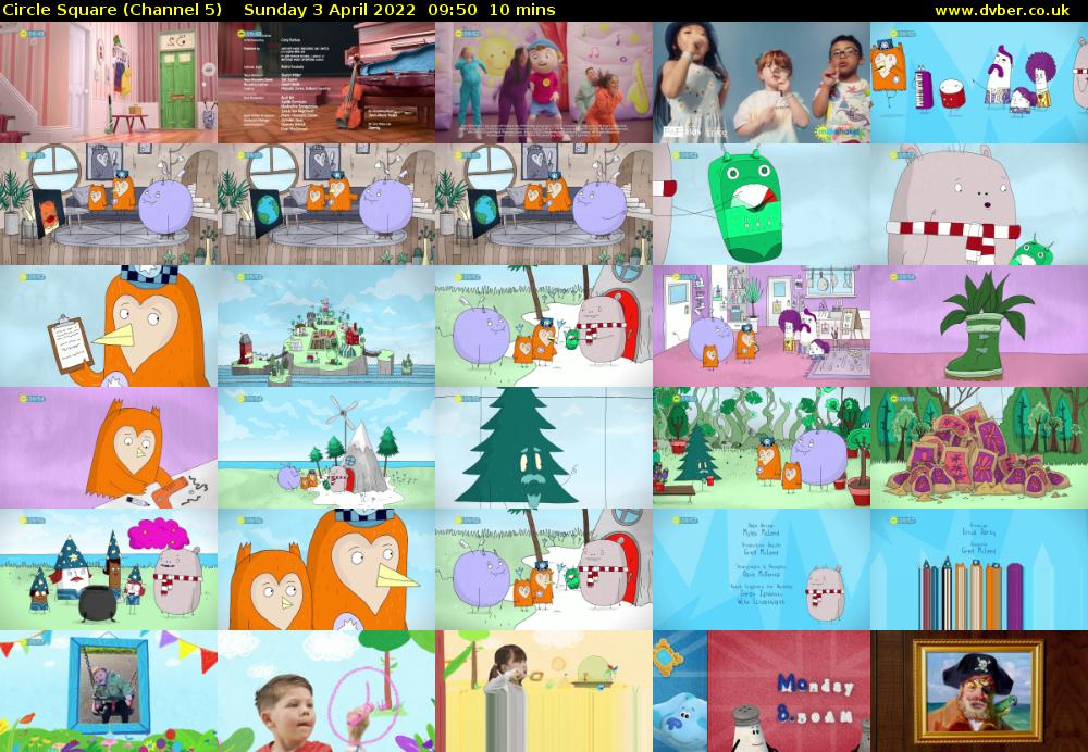 Circle Square (Channel 5) Sunday 3 April 2022 09:50 - 10:00