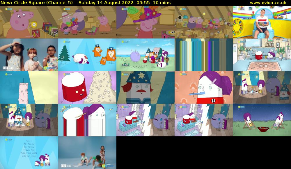 Circle Square (Channel 5) Sunday 14 August 2022 09:55 - 10:05