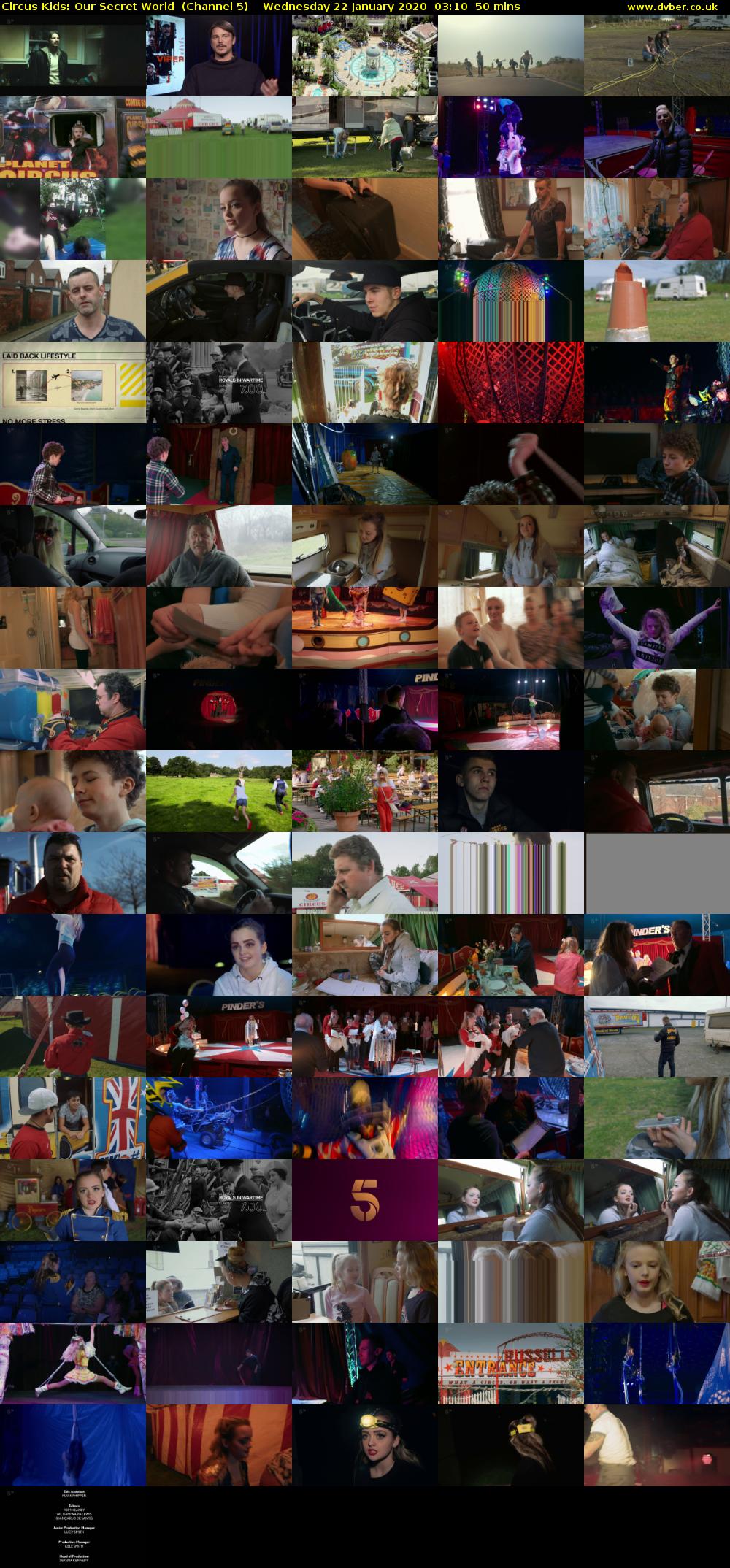 Circus Kids: Our Secret World  (Channel 5) Wednesday 22 January 2020 03:10 - 04:00