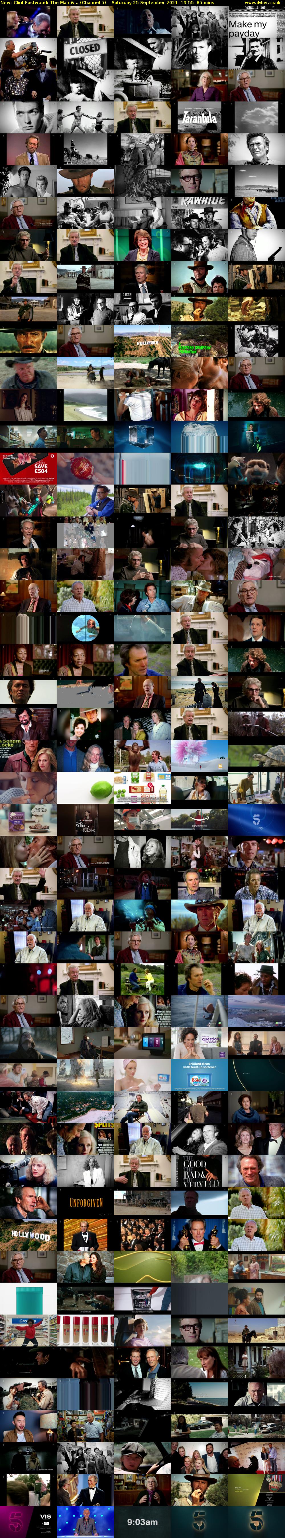 Clint Eastwood: The Man &... (Channel 5) Saturday 25 September 2021 19:55 - 21:20