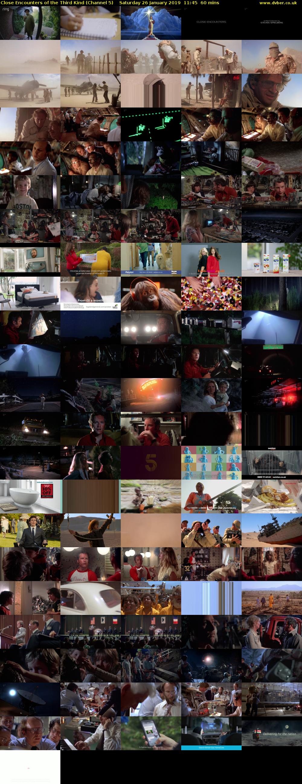 Close Encounters of the Third Kind (Channel 5) Saturday 26 January 2019 11:45 - 12:45