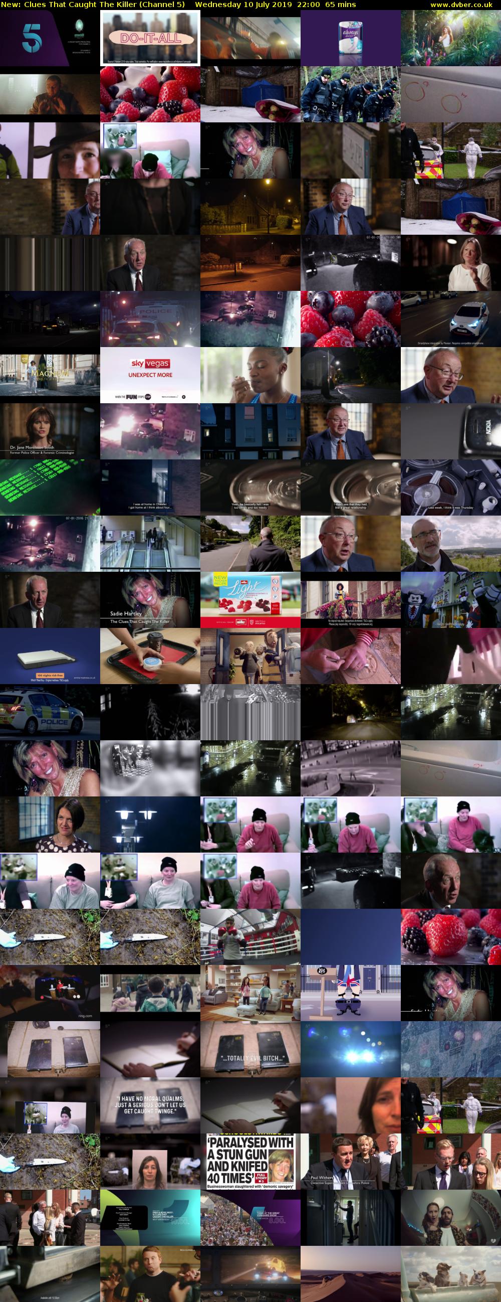 Clues That Caught The Killer (Channel 5) Wednesday 10 July 2019 22:00 - 23:05