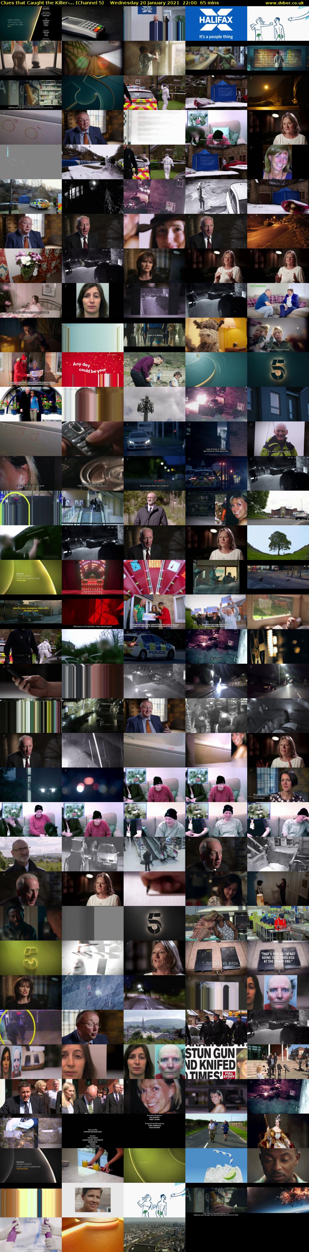 Clues that Caught the Killer-... (Channel 5) Wednesday 20 January 2021 22:00 - 23:05